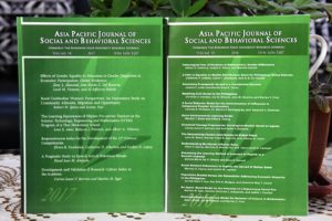 Print versions of the latest two issues of the Asia Pacific Journal of Social and Behavioral Sciences, formerly Bukidnon State University Research Journal. IPS